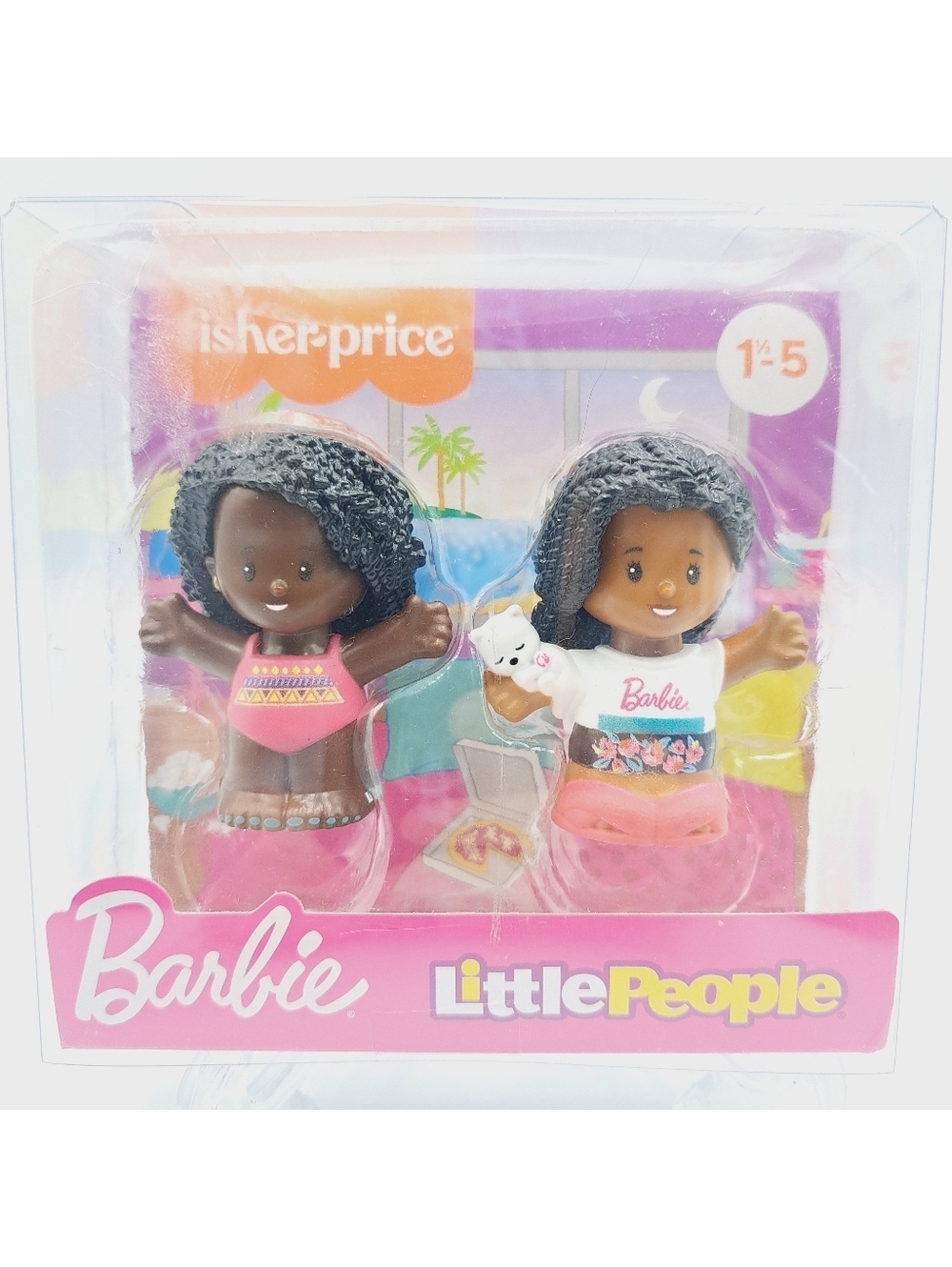 Fisher-Price Barbie Little People Set Beach Fun & Sleepover Figures